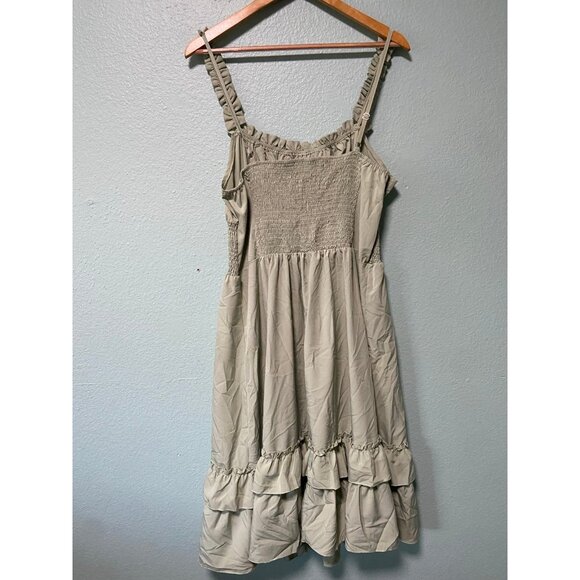 Scarlett Darkness Women's Sage Light Green Ruffle‎ Dress Size XL - Picture 2 of 9